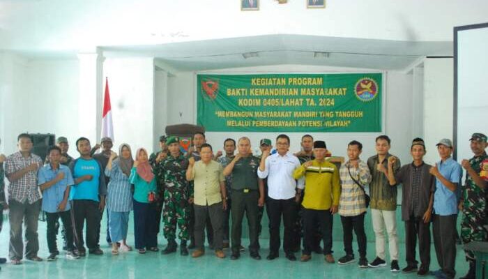 Kegiatan Program Bakti Kemandirian Masyarakat Bersama Kodim 0405/Lahat